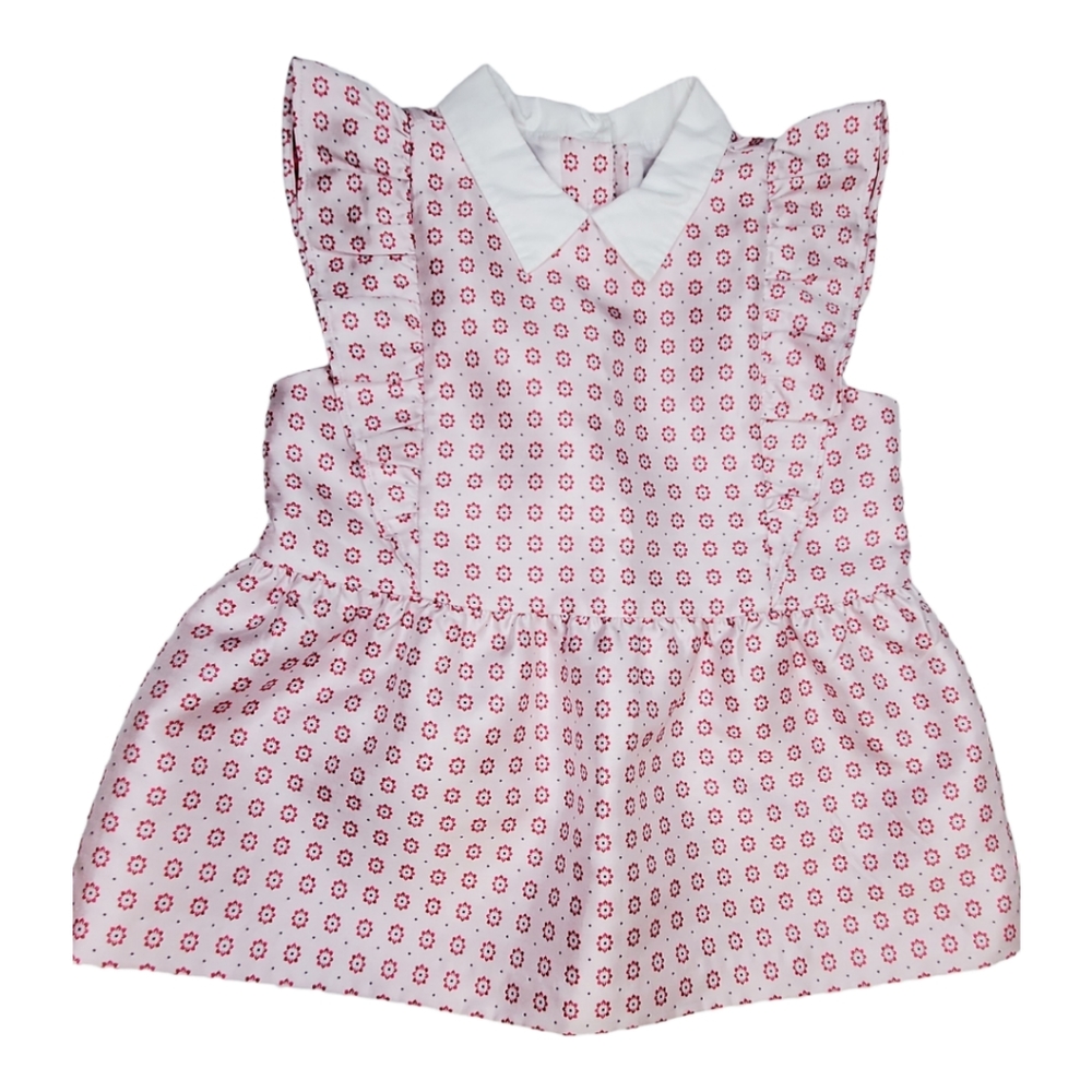 Janie and Jack Brocade White Red Purple Sleeveless Top